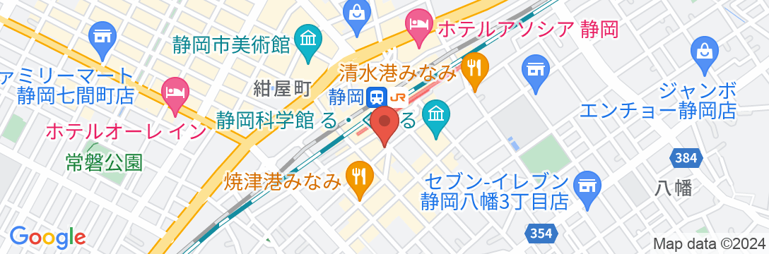 ホテルプリヴェ静岡の地図