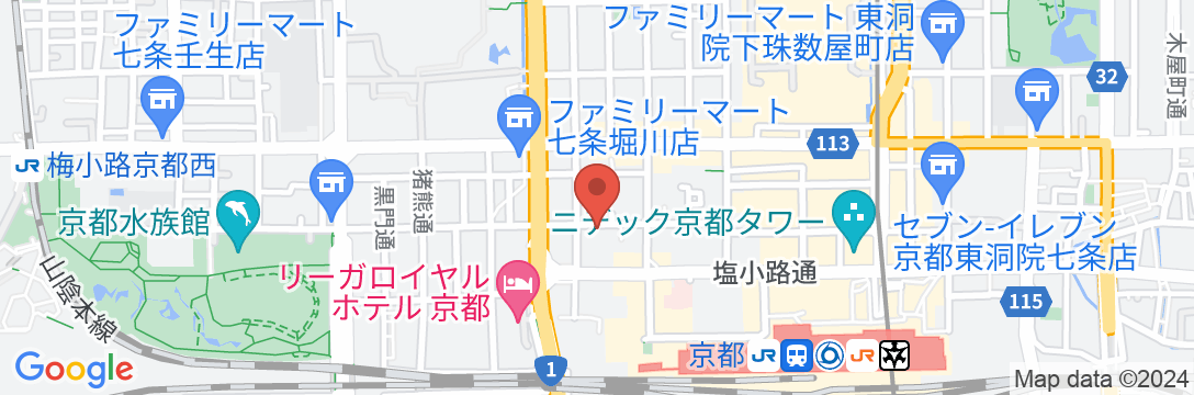 エムズホテル 京都駅KIZUYAの地図
