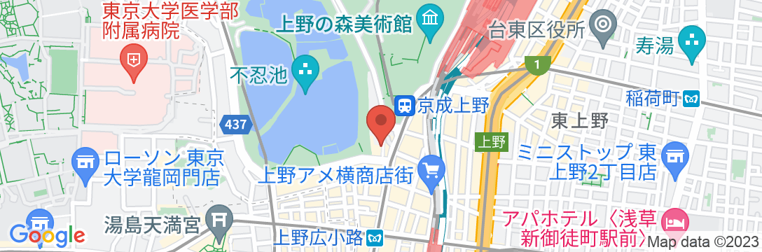 Smart Stay SHIZUKU 上野駅前の地図