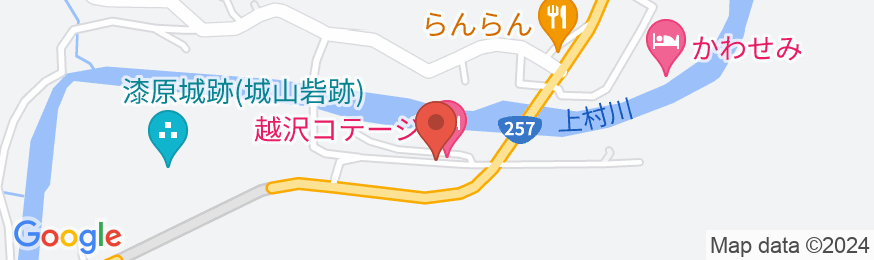 越沢コテージの地図