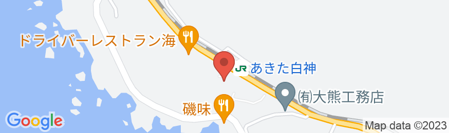 八森いさりび温泉ハタハタ館の地図