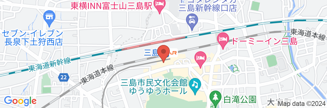 富士山三島東急ホテルの地図