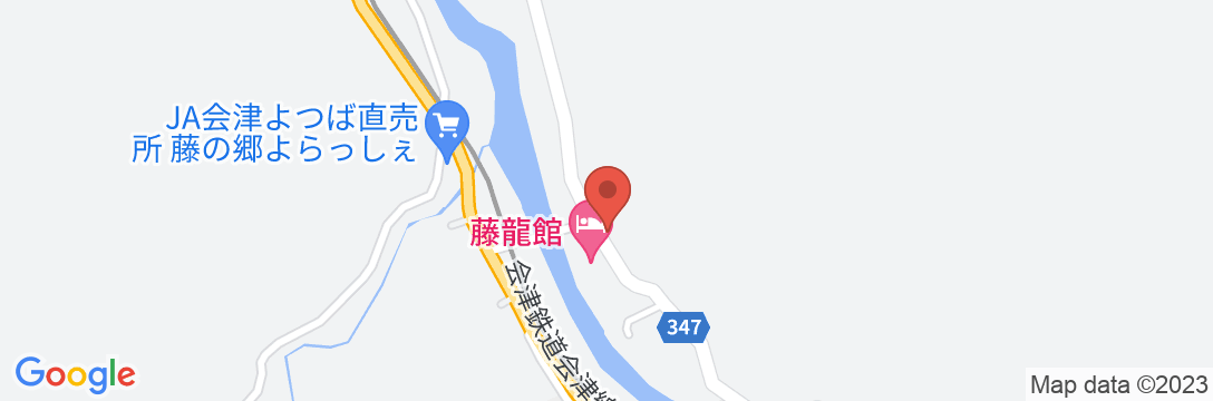 会津湯野上温泉 花鳥華やか風月の宿 藤龍館の地図