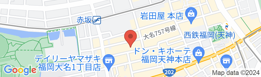 グームホテル福岡天神の地図