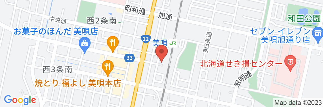 美唄駅前ホテルBIJIKOの地図