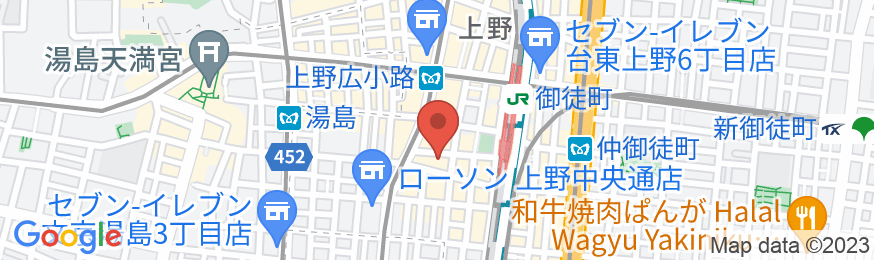トーセイホテルココネ上野御徒町の地図