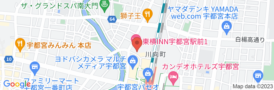 東横INN宇都宮駅前2の地図