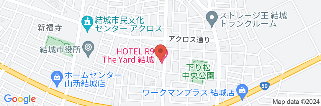 HOTEL R9 The Yard 結城の地図