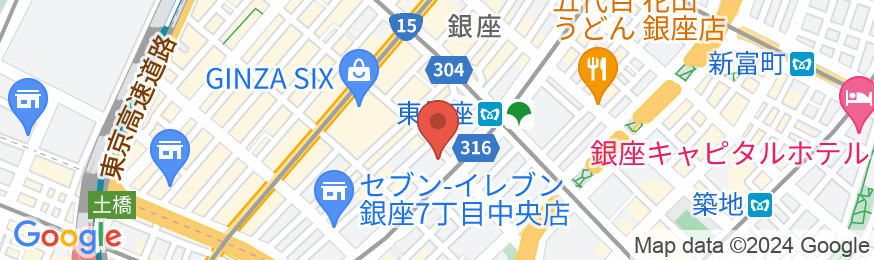アロフト東京銀座(マリオットグループ)の地図
