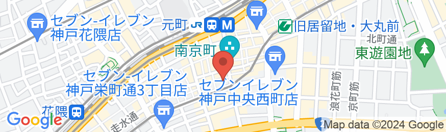 天然温泉 浪漫湯 ドーミーイン神戸元町(ドーミーイン・野乃グループ)の地図