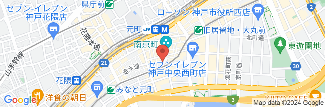 天然温泉 浪漫湯 ドーミーイン神戸元町(ドーミーイン・野乃グループ)の地図
