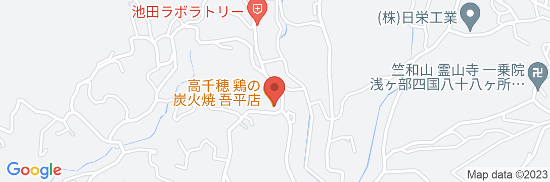 オートキャンプ場in高千穂の地図