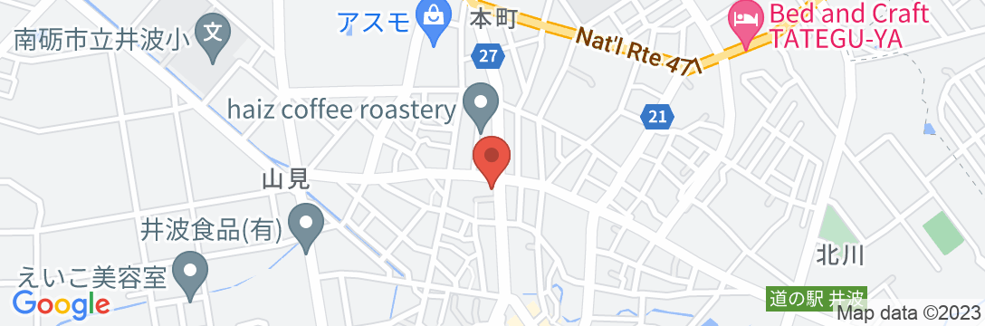 越中井波 町屋旅館 古香里庵の地図