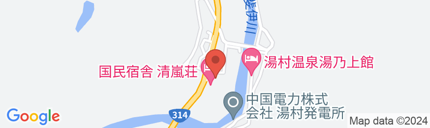 国民宿舎 清嵐荘の地図