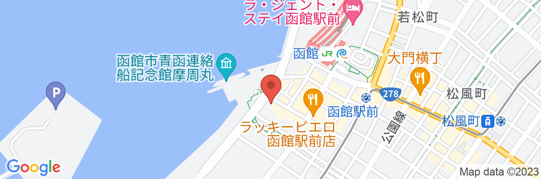 東急ステイ函館朝市 灯の湯(あかりのゆ)の地図