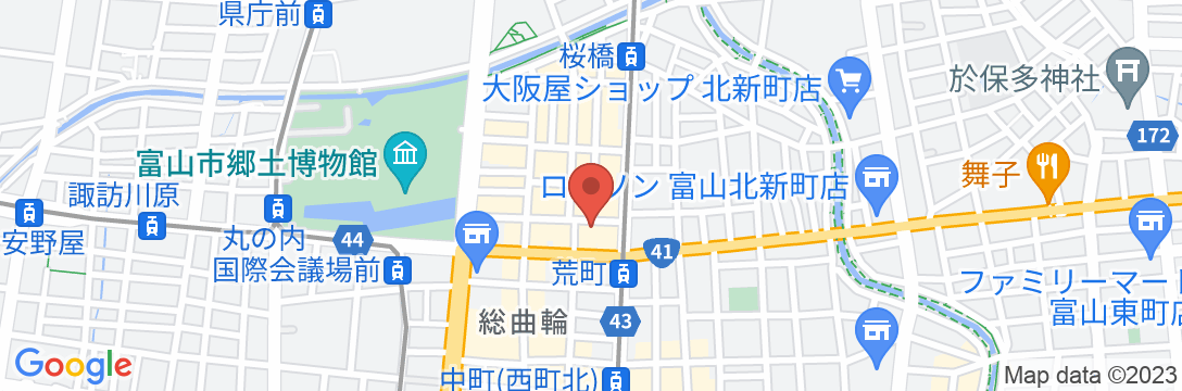 喜代多旅館の地図
