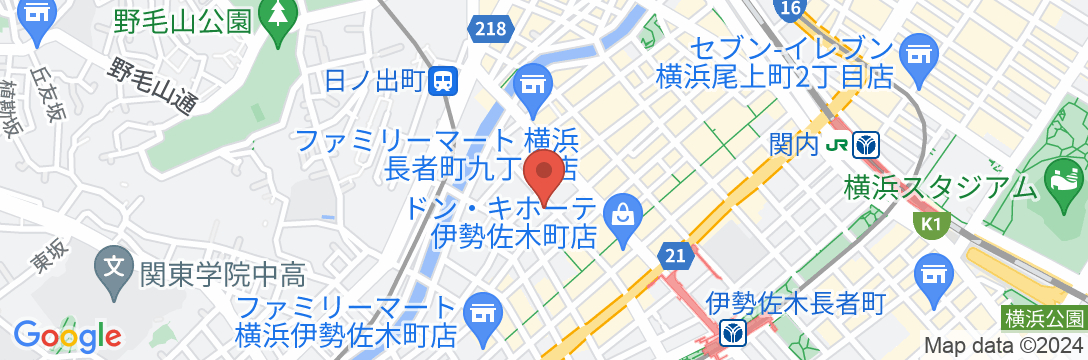 ホテルバリ横浜の地図