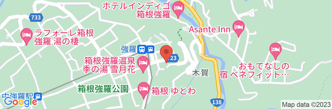 箱根・強羅 佳ら久(オリックスホテルズ&リゾーツ)の地図