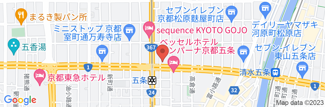 THE POCKET HOTEL(ザ・ポケットホテル)京都烏丸五条の地図