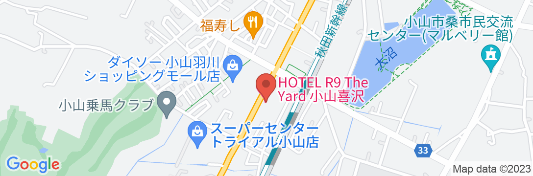 HOTEL R9 The Yard 小山喜沢の地図