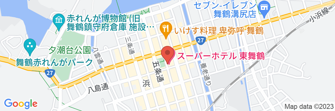 天然温泉 東郷の湯 スーパーホテル東舞鶴の地図