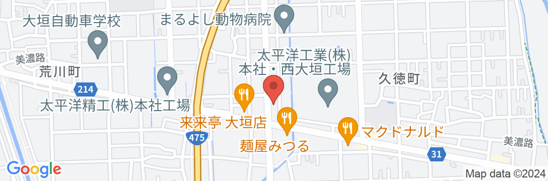 ロイヤルホテルうお八 別邸の地図