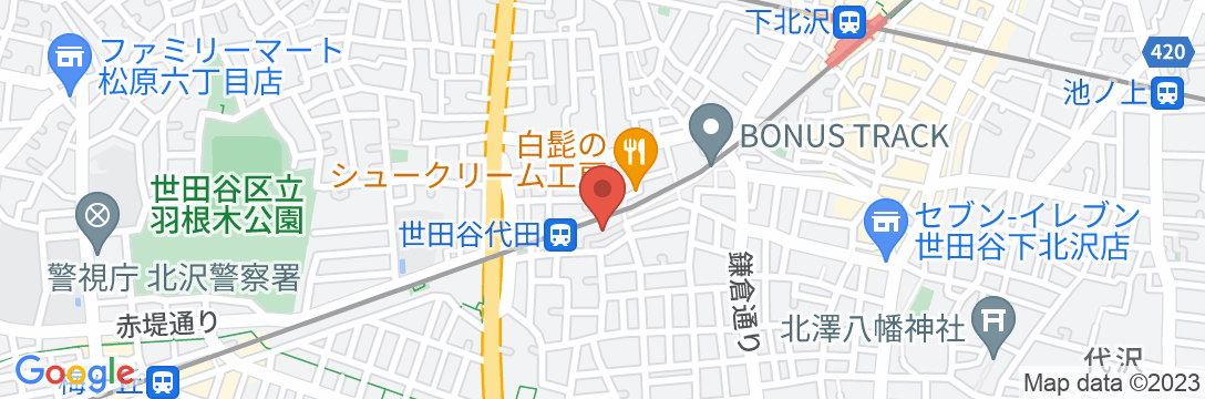 温泉旅館 由縁別邸 東京代田の地図