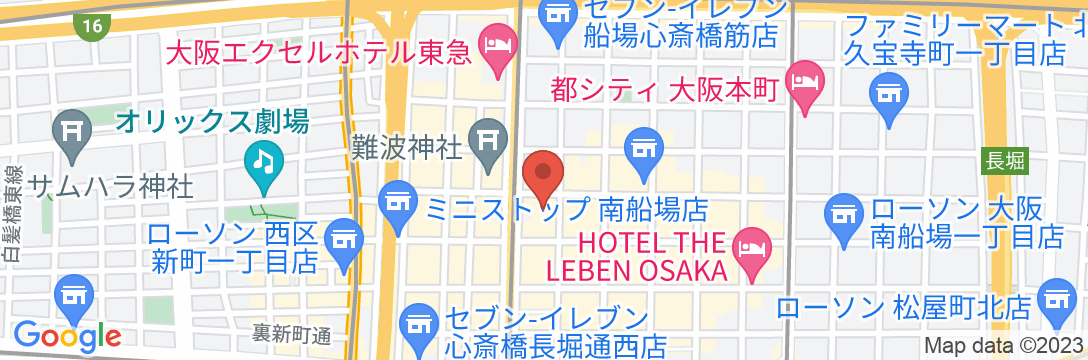 TAKUTO HOTEL 心斎橋の地図