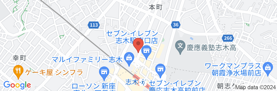 東横INN志木駅東口の地図