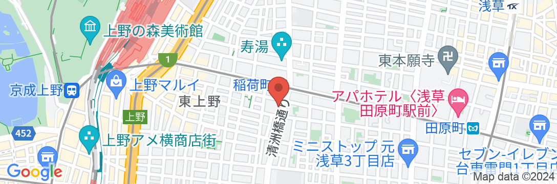 オーステイ上野ホテルアパートメントの地図