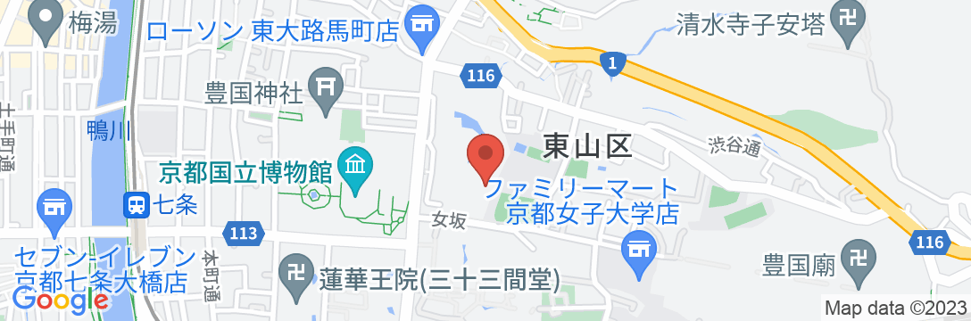 フォーシーズンズホテル京都の地図