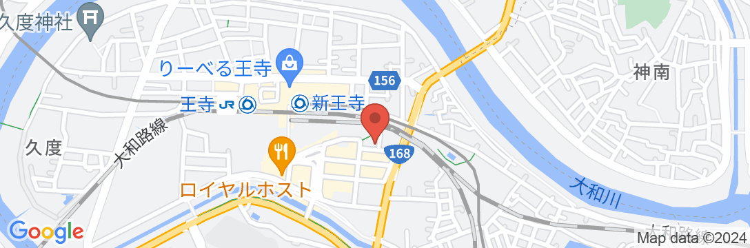 東横INN奈良王寺駅南口の地図
