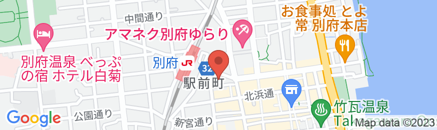 天然温泉 鉄輪の湯 スーパーホテル別府駅前の地図