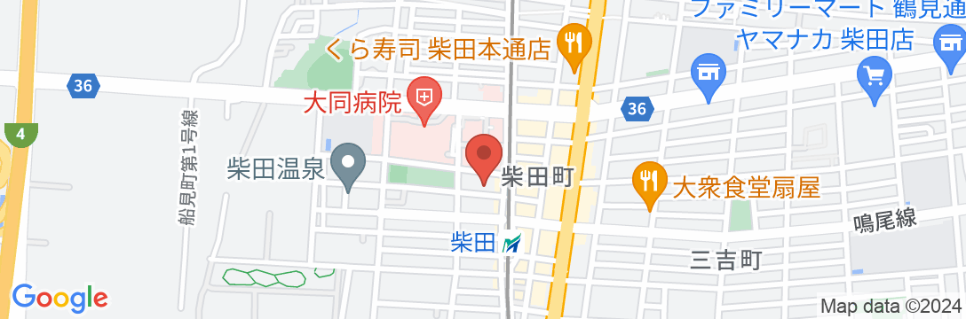 ビジネスホテル安楽荘の地図