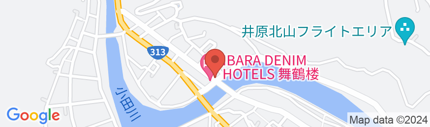 IBARA DENIM HOTELS 舞鶴楼の地図