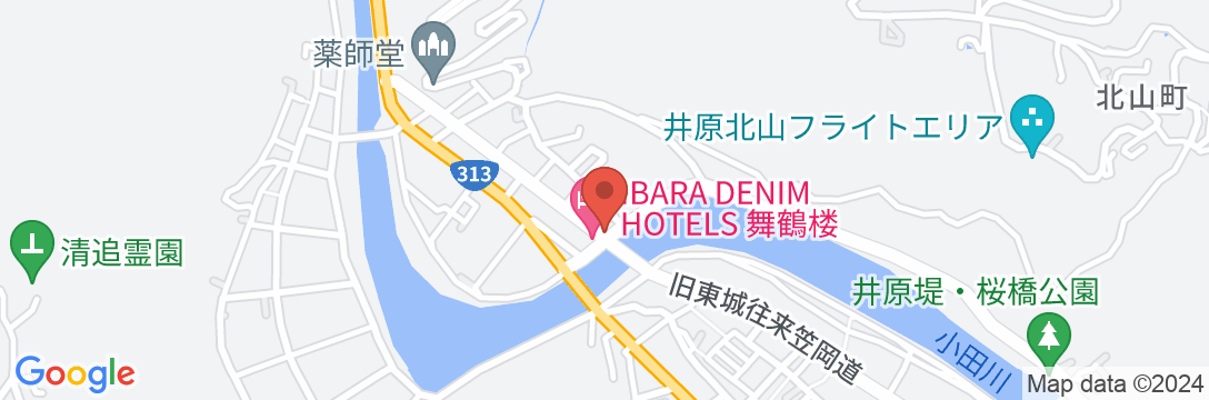 IBARA DENIM HOTELS 舞鶴楼の地図