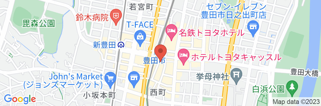 アットインホテル豊田市駅の地図