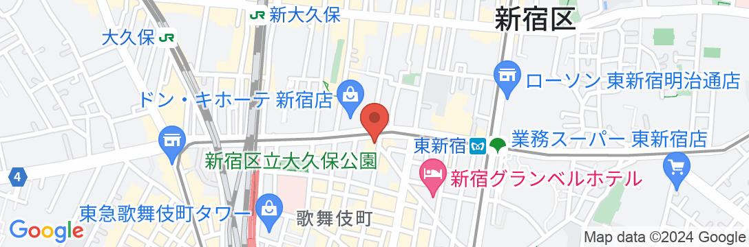 アパホテル〈東新宿 歌舞伎町タワー〉の地図