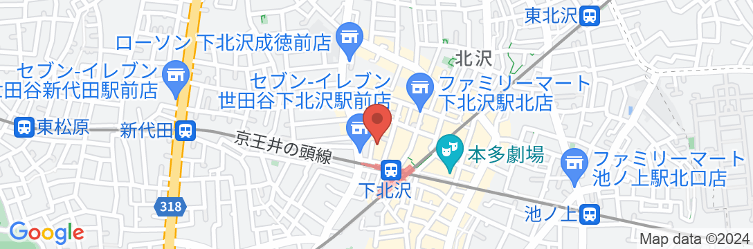 レジデンシャルホテル 下北沢ヤマトハイツの地図