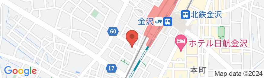 ダイワロイネットホテル金沢駅西口の地図