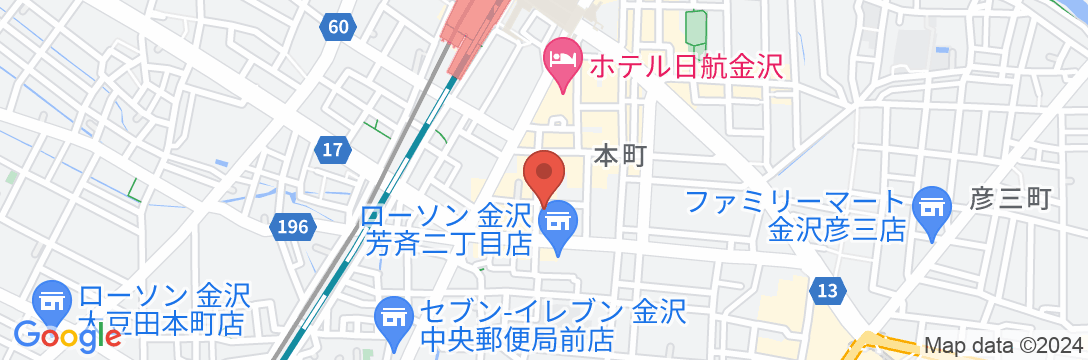 天然温泉 鼓門の湯 スーパーホテルPremier金沢駅東口の地図