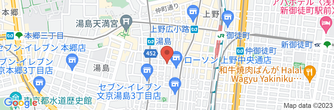 寅ホテル 上野の地図