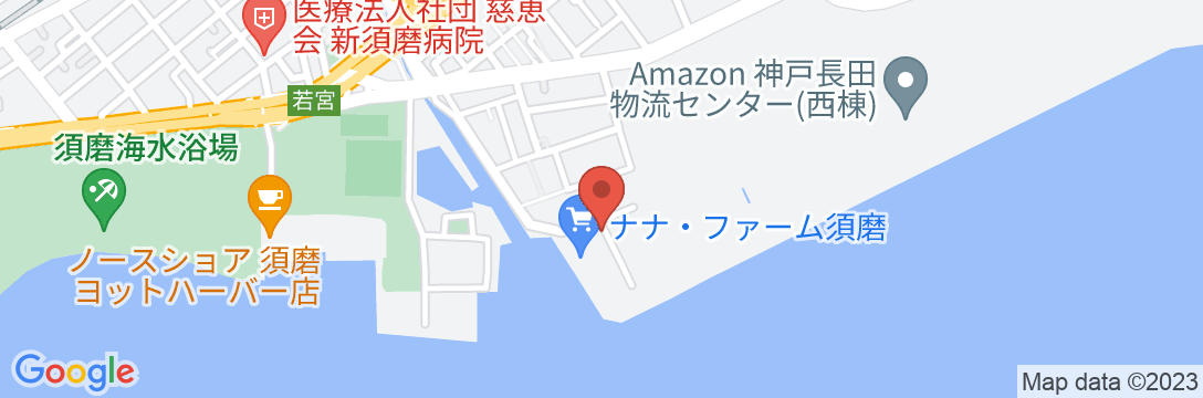 ファミリーロッジ旅籠屋・神戸須磨店の地図