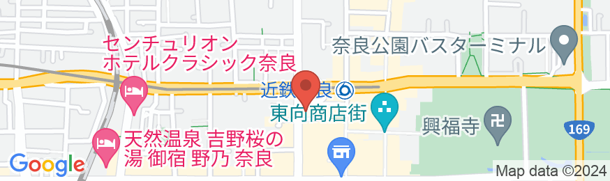 変なホテル奈良の地図