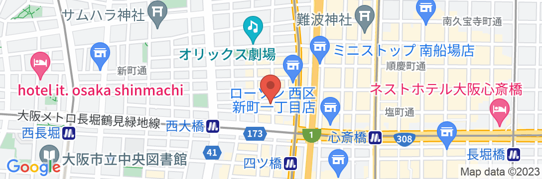 MIMARU大阪 心斎橋WESTの地図