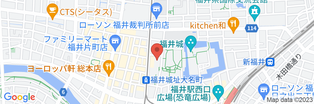ホテルフジタ福井の地図