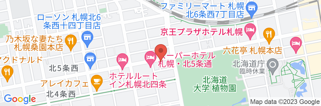 天然温泉 大志の湯 スーパーホテル札幌・北5条通の地図