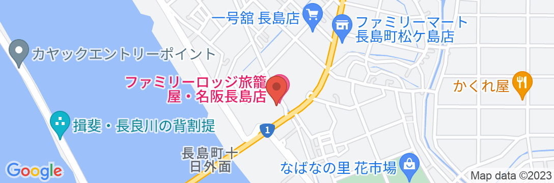 ファミリーロッジ旅籠屋・名阪長島店の地図