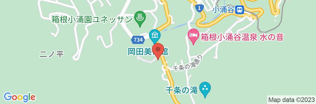 箱根小涌園 三河屋旅館の地図