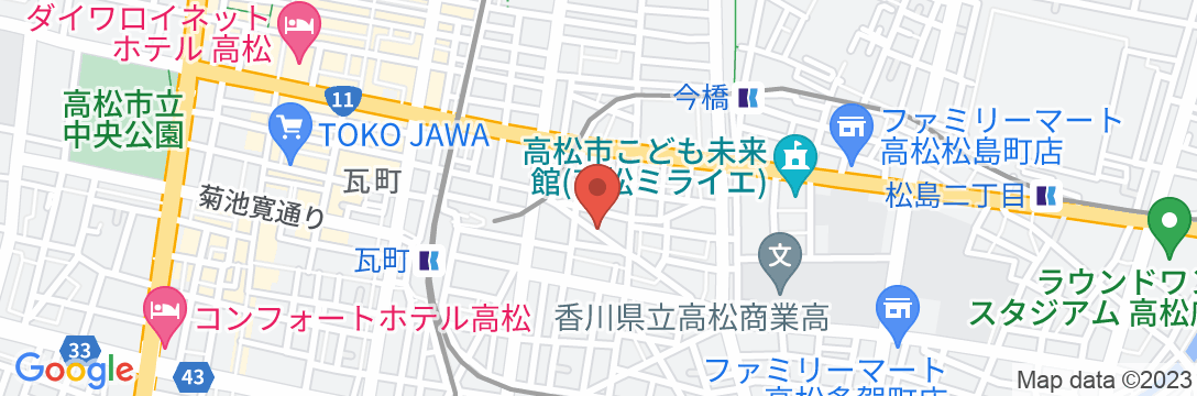 FAV HOTEL TAKAMATSUの地図